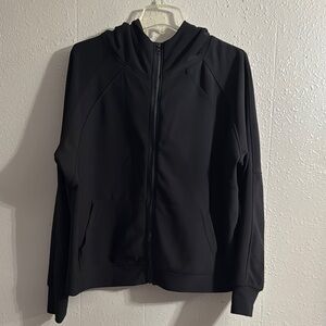 Elegant Black Bomber Zip Up Sweater